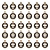 100Pcs Light Gold Plated Alloy Enamel Pendants ENAM-AR0001-75-1