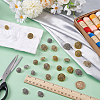 24Pcs 12 Styles Alloy Shank Buttons BUTT-FG0001-45-4