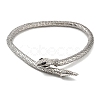 Alloy Popcorn Chain Necklaces NJEW-Z020-01A-P-2