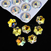 Electroplated Glass Charms EGLA-N006-015D-2