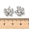 Brass with Glass Rhinestone Charms KK-H455-17P-3