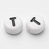 Acrylic Horizontal Hole Letter Beads X-PL37C9070-T-2