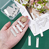 20Pcs 201 Stainless Steel Rectangle Stamping Blank Tag Pendants STAS-UN0063-43-2