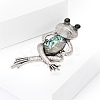 Frog Zinc Alloy Rhinestone  Brooches PW-WGC7876-01-4