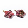 Assembled Synthetic Imperial Jasper and Bronzite Pendants G-S366-002D-2