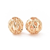 Brass Hollow Beads KK-E046-04A-G-2