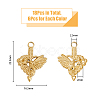 18Pcs 3 Colors 304 Stainless Steel Pendant Rhinestone Settings STAS-DC0013-35-2