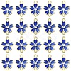 20Pcs Alloy Enamel 5-Petal Flower Connector Charms FIND-YW0009-33F-1