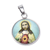 Jesus Theme Glass Pendants X-GLAA-R187-P-2