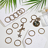 50Pcs Iron Keychain Clasps FIND-SP0005-56AB-4