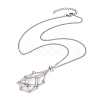 Brass Braided Macrame Pouch Empty Stone Holder for Pendant Necklace Making NJEW-JN04331-02-1