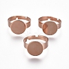 Adjustable 201 Stainless Steel Finger Rings Components STAS-E484-43RG-4