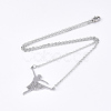 Non-Tarnish 201 Stainless Steel Pendant Necklaces NJEW-T009-JN110-1-40-2