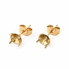 304 Stainless Steel Stud Earring Finding STAS-C071-03C-G-1