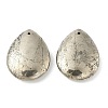 Teardrop Natural Pyrite Pendants G-I125-35A-A-1