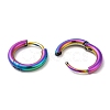Ion Plating(IP) Titanium Alloy Huggie Hoop Earrings for Women EJEW-A100-01C-RC-2