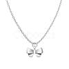 Bowknot 925 Sterling Silver Pendant Necklaces for Women NJEW-F338-04S-2