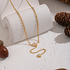 White zircon tassel Y pendant necklace stainless steel vacuum plating collar chain jewelry ZN1506-5