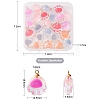 30Pcs 6 Colors Transparent Glass Pendants GLAA-CJ0002-17-2