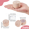 Carved Wood Baby Tooth Keepsake Cases with Lids CON-WH0100-09A-3
