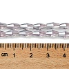 Transparent Electroplate Glass Beads Strands GLAA-K064-05A-PL06-4