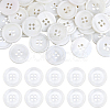 40Pcs 4-Hole Shell Buttons BUTT-ME0001-23-1