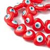 Evil Eye Resin Beads Strands RESI-F040-01F-3