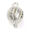 Brass Micro Pave Clear Cubic Zirconia Connector Charms KK-A230-06D-S-1
