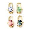 Brass Enamel Lobster Claw Clasps KK-K385-015G-1