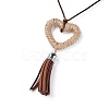 Korean Waxed Polyester Cord Pendants Necklaces NJEW-JN02328-03-2
