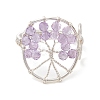 Natural Gemstone Beads with Solid Round Brass Beads and Eco-Friendly Copper Wire Rings RJEW-TA00183-3