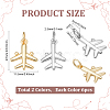 12Pcs 2 Colors Brass Charms KK-ME0001-48-2