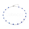 Glass Beaded Necklace NJEW-JN03575-1