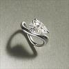 Brass Pave Single Cubic Zirconia Finger Rings for Women LS-ZK8046-8-2