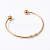Fashion 304 Stainless Steel Cuff Bangles Torque Bangles BJEW-H473-01G-3