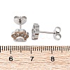 Tarnish Resistant 304 Stainless Steel Stud Earrings EJEW-F227-14P-2