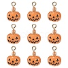 10Pcs Halloween Theme Transparent Resin Charms RESI-CJ0002-93-1