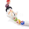 Handmade Lampwork Beaded Mobile Straps for Christmas HJEW-JM00446-03-4
