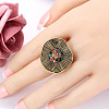 Alloy with Crystal Rhinestone Finger Rings FS-WG47CCC-04-1