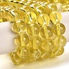 Drawbench Transparent Glass Beads Strands GLAD-Q012-8mm-06-2