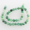 Natural Striped Agate/Banded Agate Round Bead Strands G-E233-09-2