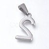 Non-Tarnish 304 Stainless Steel Pendants STAS-L210-05C-P-2