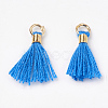 Polycotton(Polyester Cotton) Tassel Pendant Decorations FIND-S275-14G-1