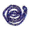 Electroplate Transparent Glass Beads Strands EGLA-N022-09A-B04-2