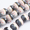 Handmade Printed Porcelain Beads PORC-G004-C09-1