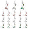 18PCS 3Colors Alloy with Rhinestone Pendants FIND-DC0004-15-1