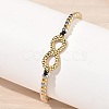 304 Stainless Steel Infinity Link Bracelets BJEW-F534-01GP-02-2