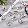 10Pcs 304 Stainless Steel D-Ring Anchor Shackle Clasps STAS-UN0039-91-2