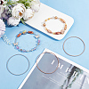 45Pcs 3 Colors Minimalist Spring Chains Stretch Bracelets Set TWIR-SC0001-02-4