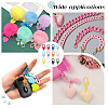 12Pcs 12 Colors Spary Painted Zinc Alloy Flower Lobster Claw Clasps PALLOY-WR0001-10-6